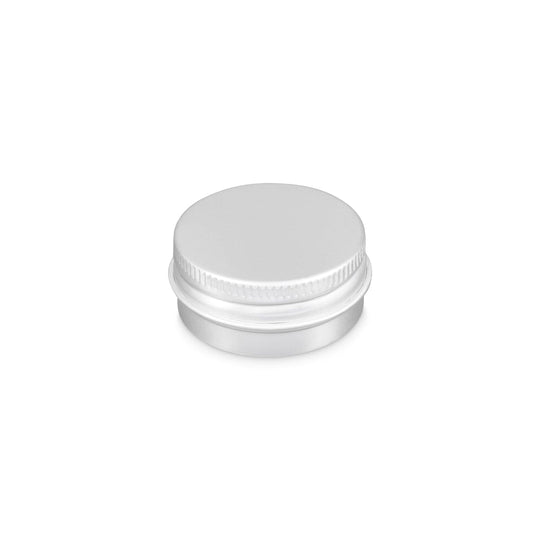 A 15 ml silver aluminium tin with a screw lid.
