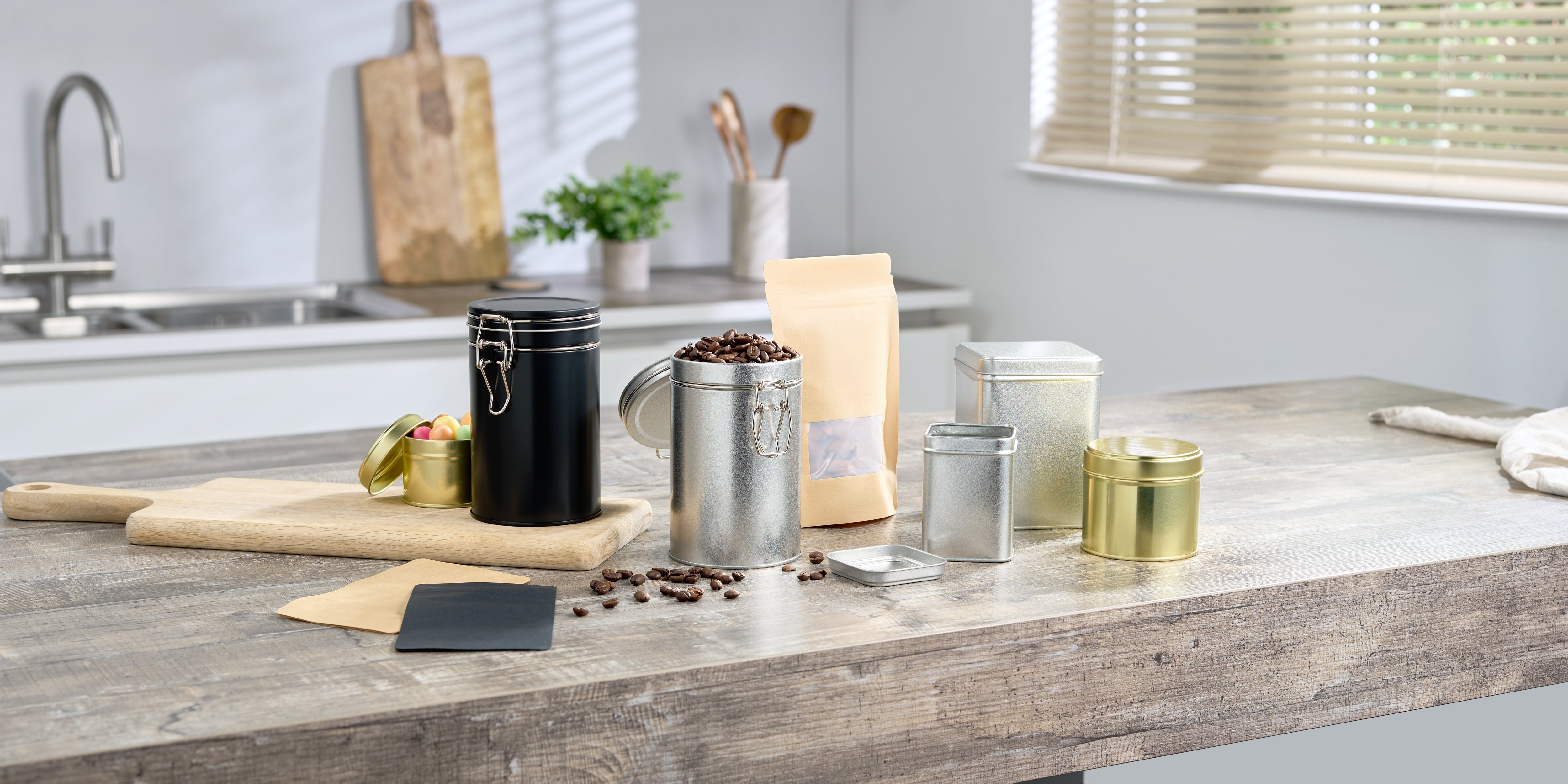 food packaging in kitchen